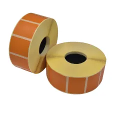 O'z-o'zidan yopishadigan termoqog'oz 40*30 mm, to‘q sariq etiketka