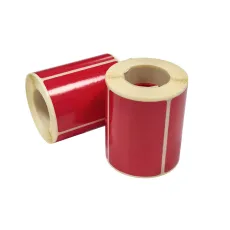 O'z-o'zidan yopishadigan termoqog'oz 58x40 mm, qizil etiketka