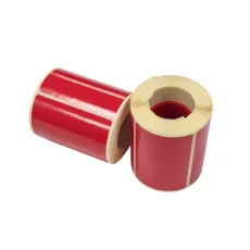 O'z-o'zidan yopishadigan termoqog'oz 58x40 mm, qizil etiketka